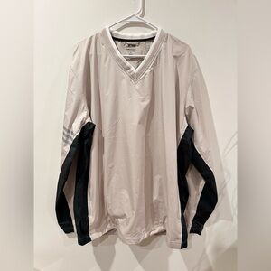 White and Black V-Neck Jersey